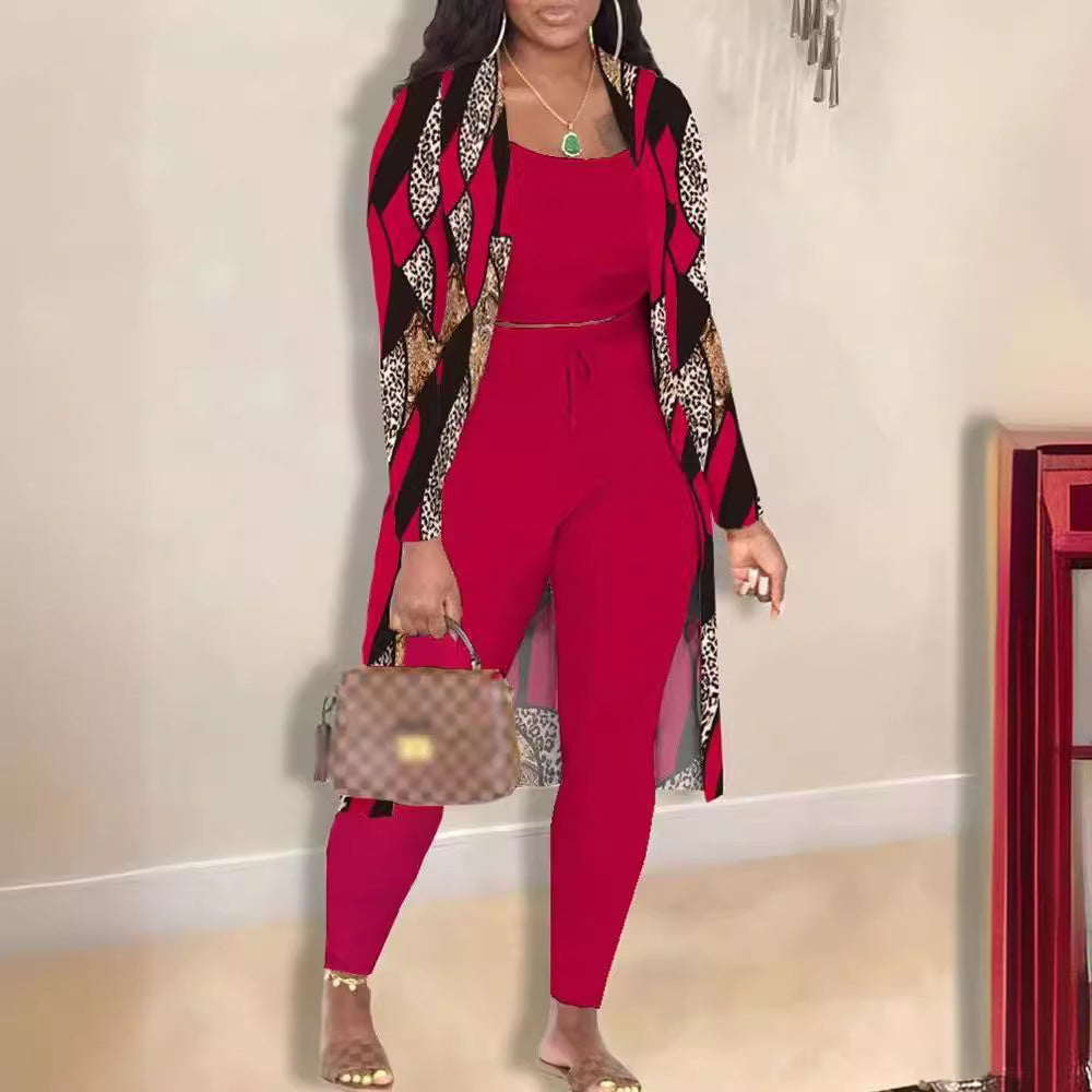 Printed Coat & Trousers Set