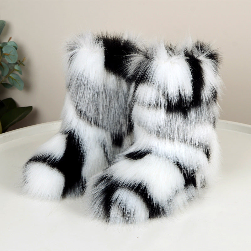 Fur Lined Winter Snow Boots