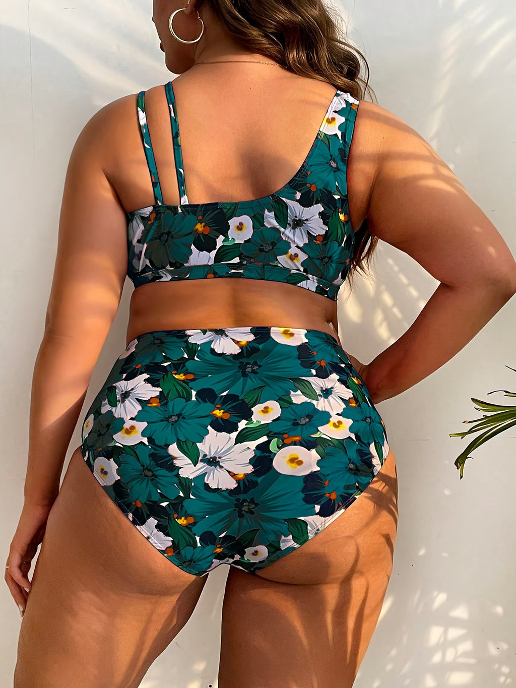 Floral Print Plus Size Swimsuit