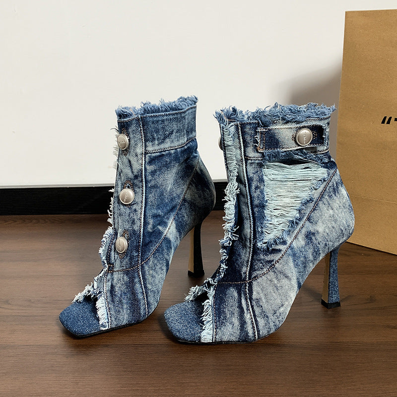 Stiletto Heeled Ankle Boots