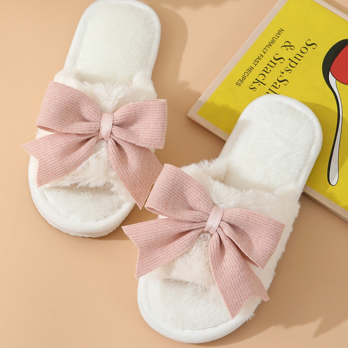 Bow Plush Slippers