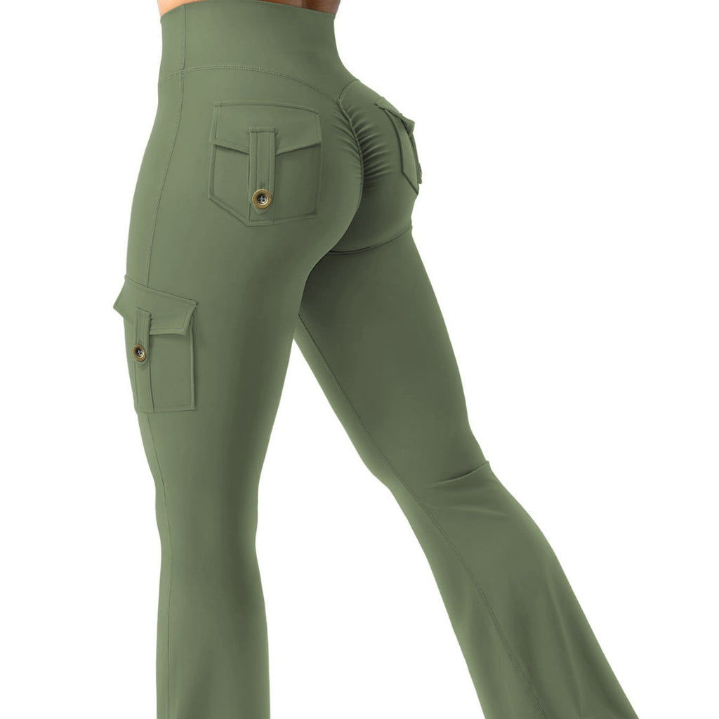 Cargo Pocket Flared Yoga Pants