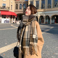 Faux Cashmere Plaid Scarf