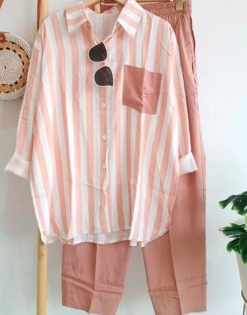 Casual Striped Co-Ord Set