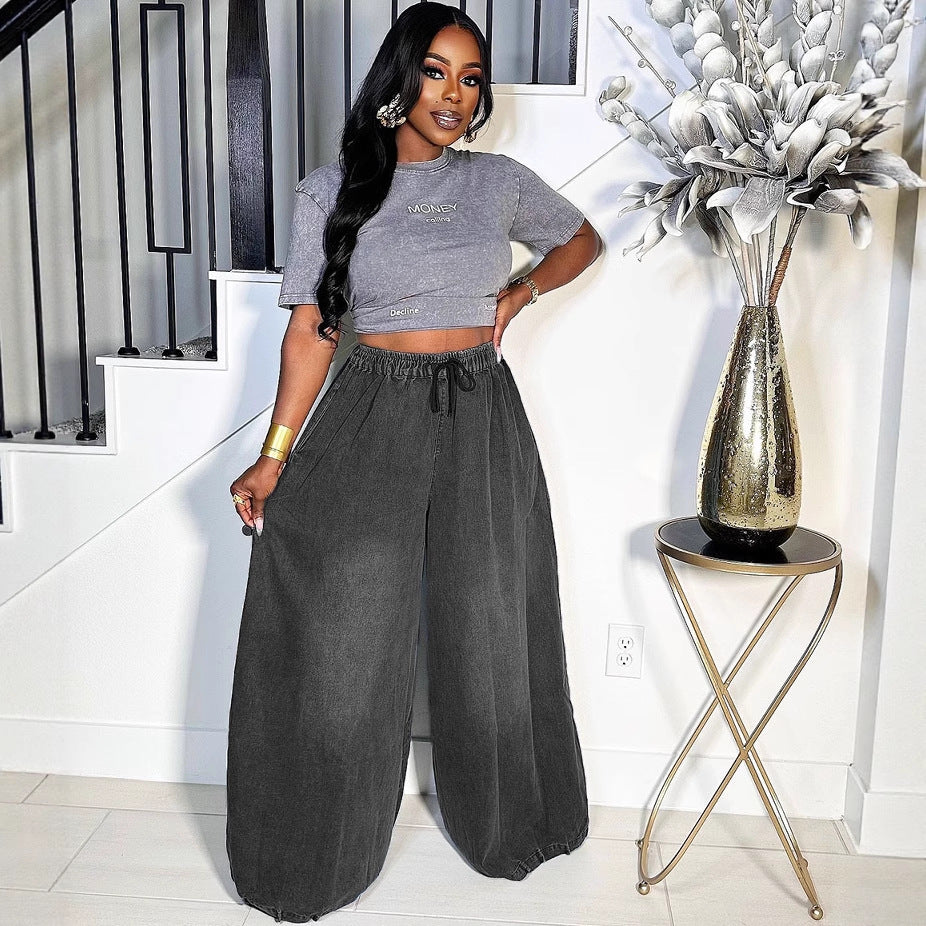 Loose Fit Wide Leg Jeans