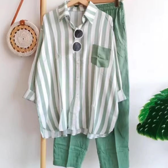 Casual Striped Co-Ord Set
