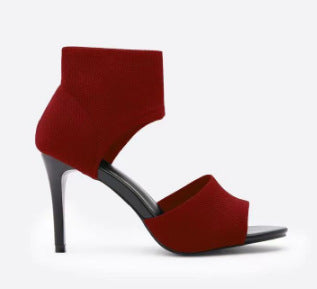 Thin Heel Fish Mouth Sandals