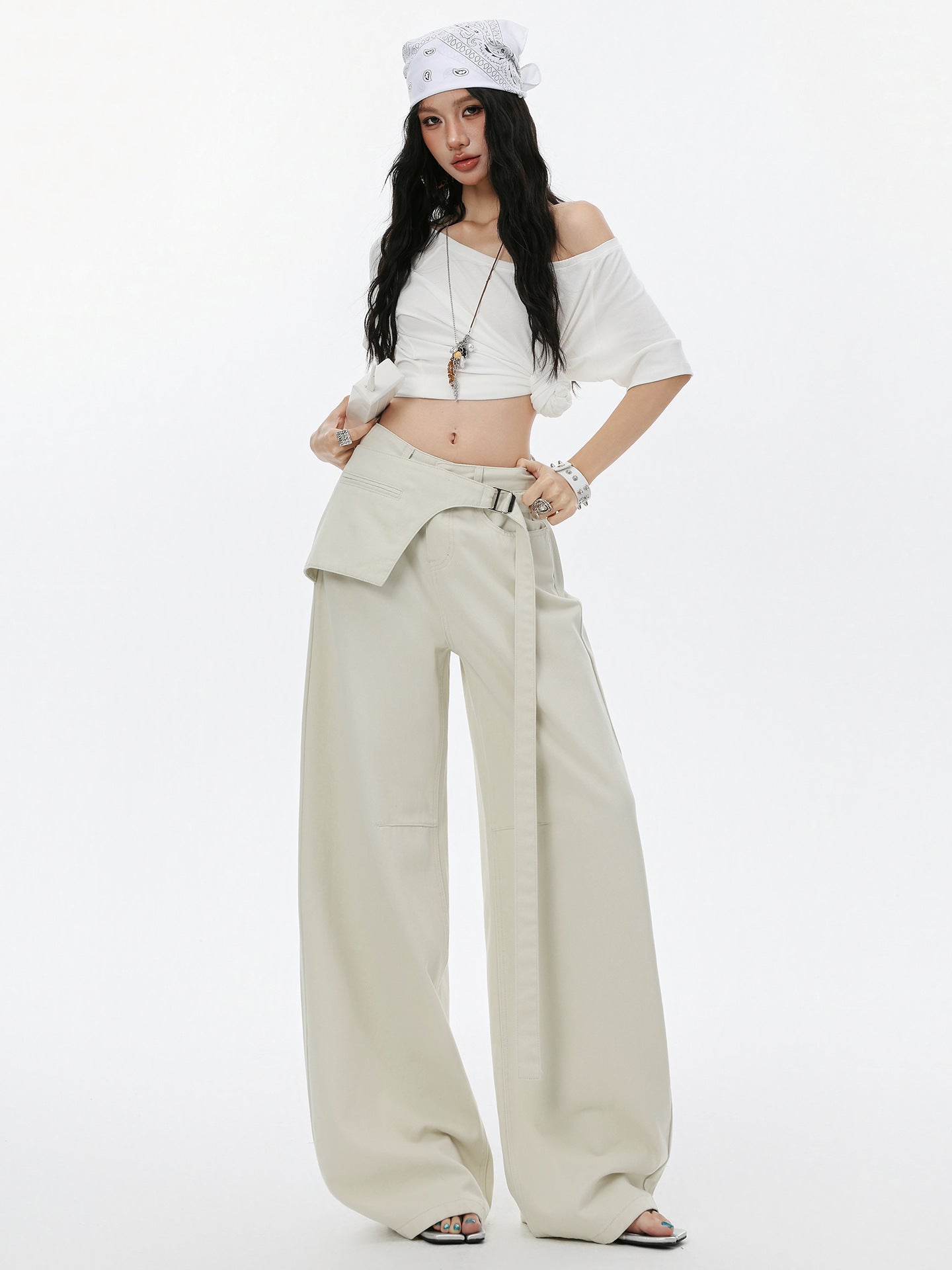 High Waist Flowy Wide Leg Pants