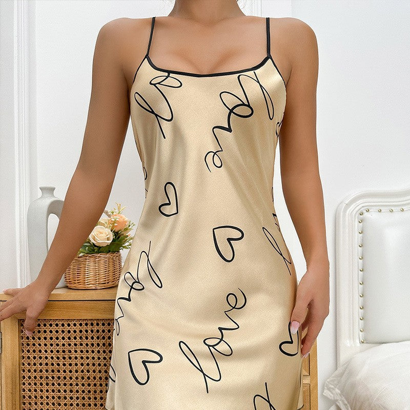 Sleeveless Silk Sleepwear