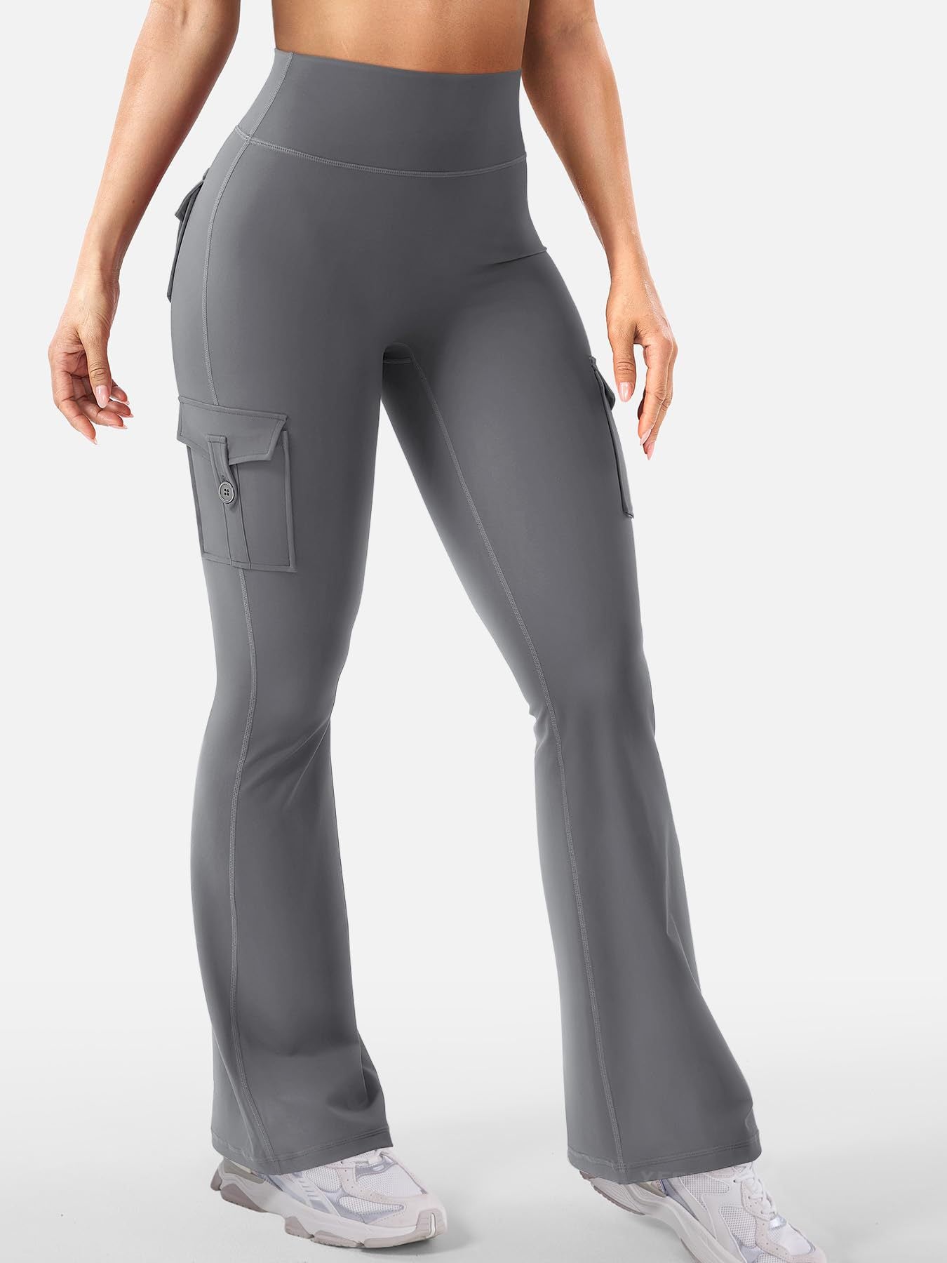 Cargo Pocket Flared Yoga Pants