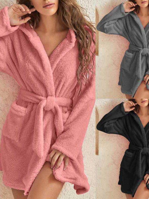Hooded Fleece Robe