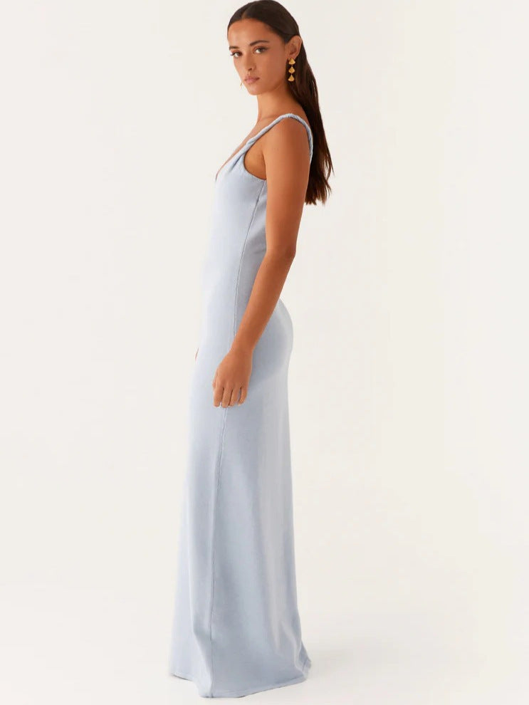 Silk Camisole Mid-Length Dress