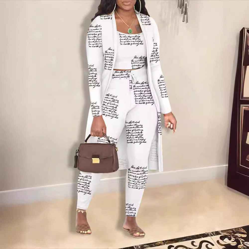 Printed Coat & Trousers Set