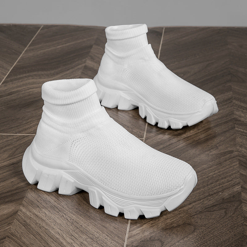 Knitted High Top Casual Sneaker Boots
