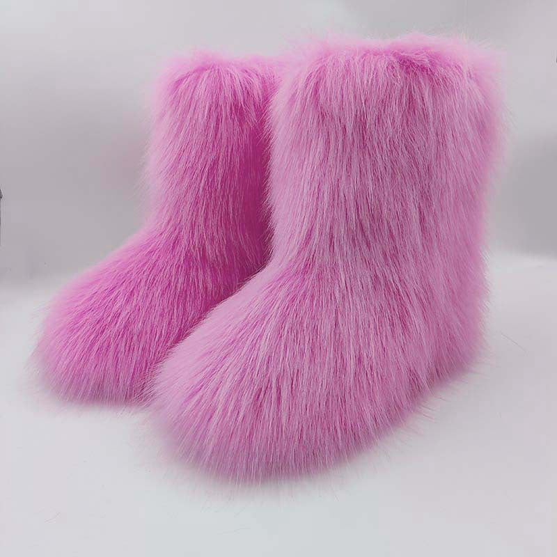 Fur Lined Winter Snow Boots