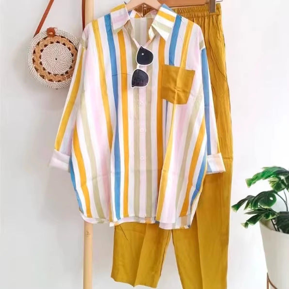 Casual Striped Co-Ord Set