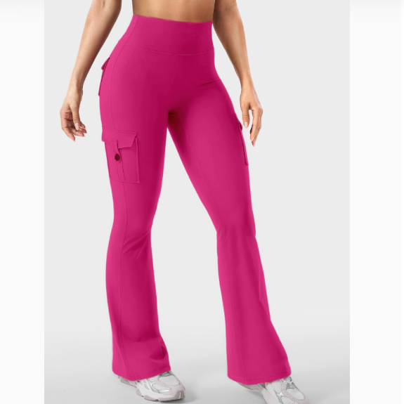 Cargo Pocket Flared Yoga Pants