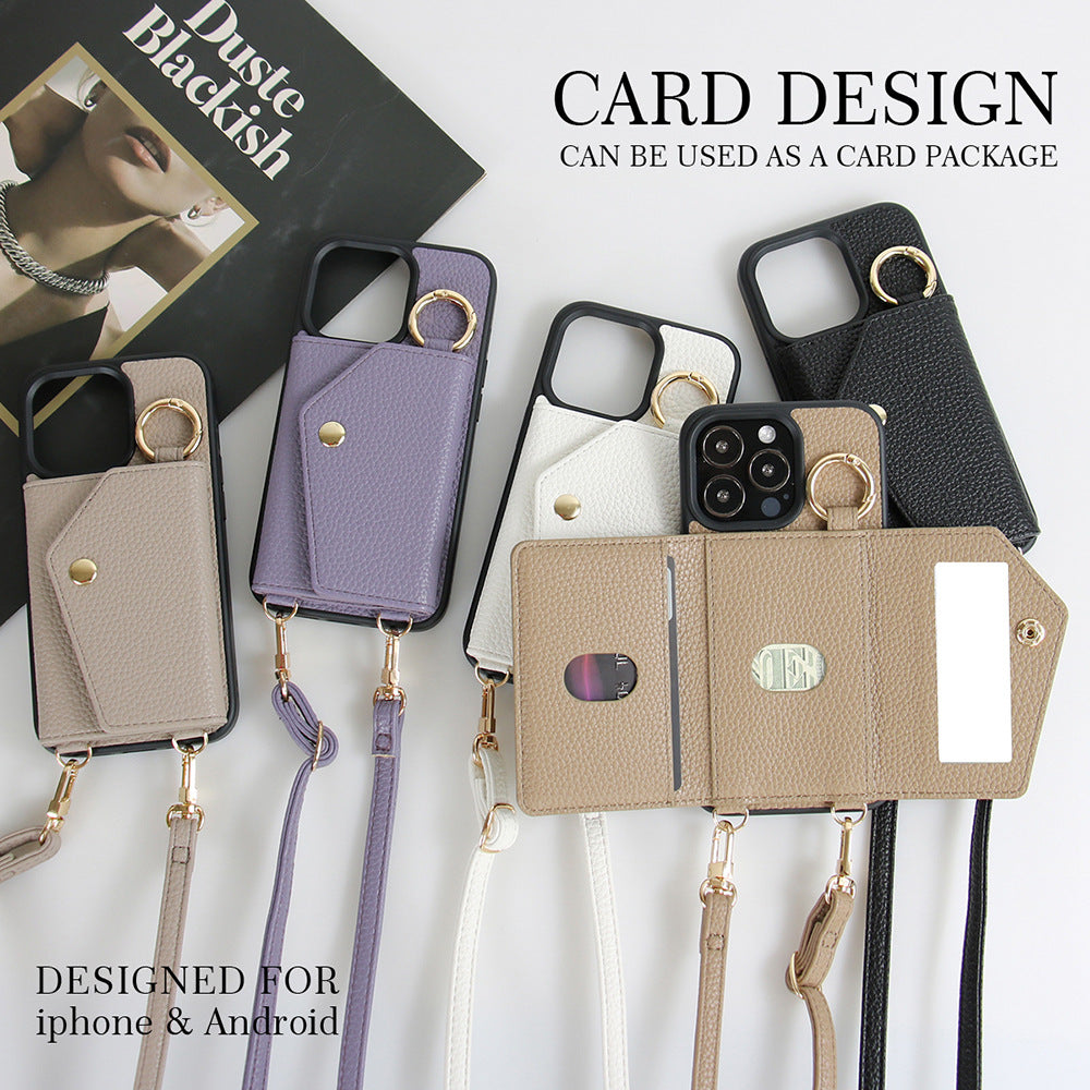 Multi-Card Slot Phone Case with Lanyard Strap