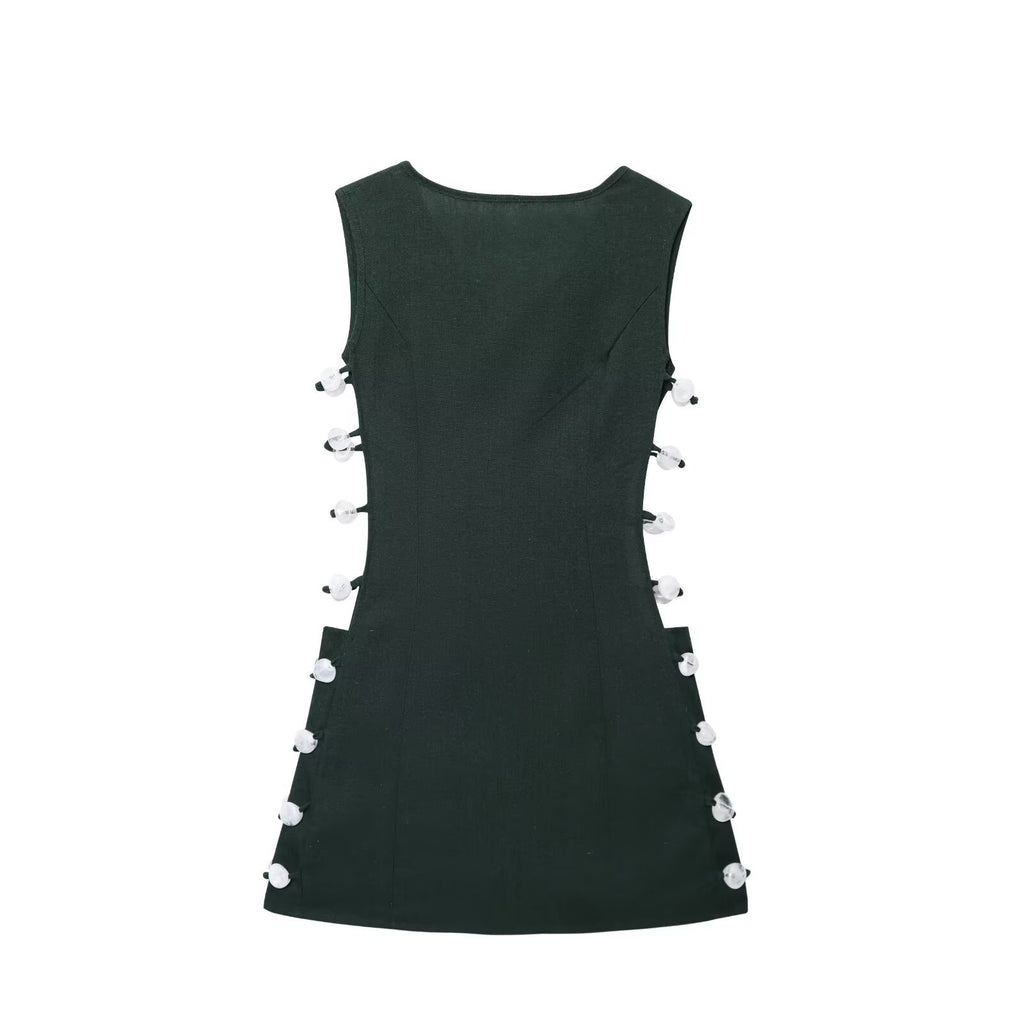 Hollow Out Cotton Linen Dress