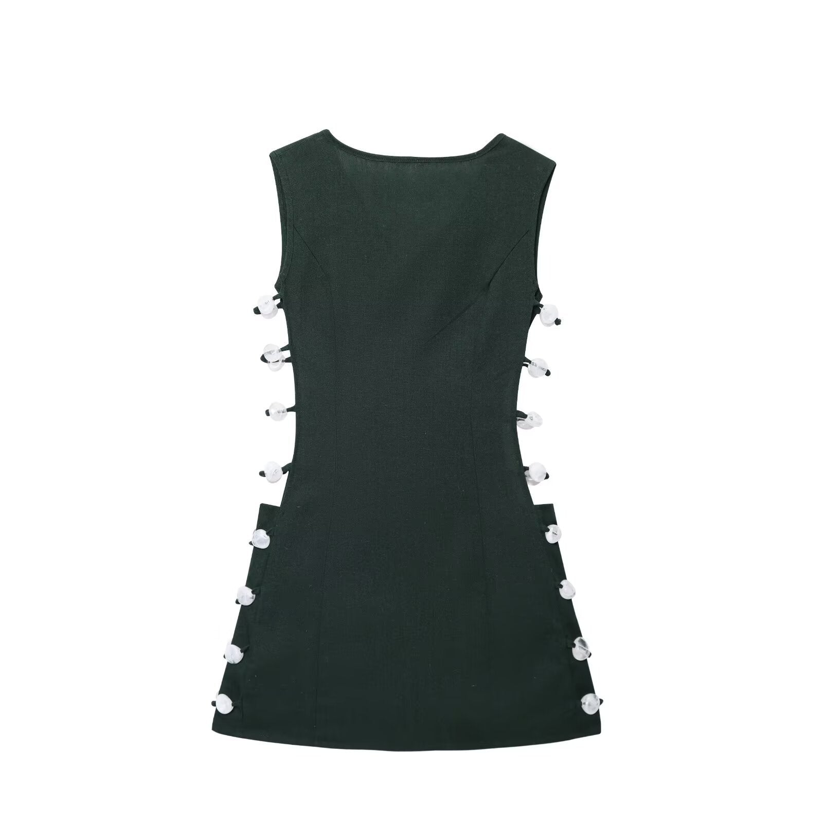 Hollow Out Cotton Linen Dress
