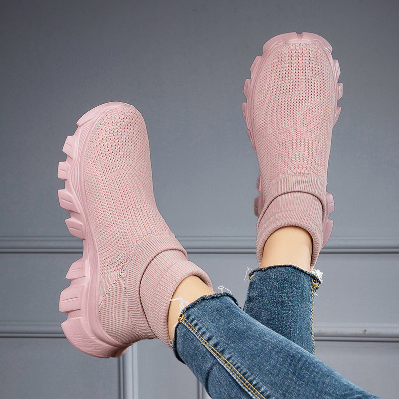 Knitted High Top Casual Sneaker Boots