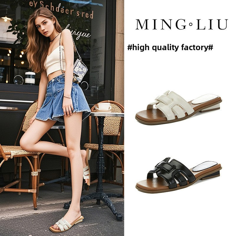 Woven Slip On Sandals