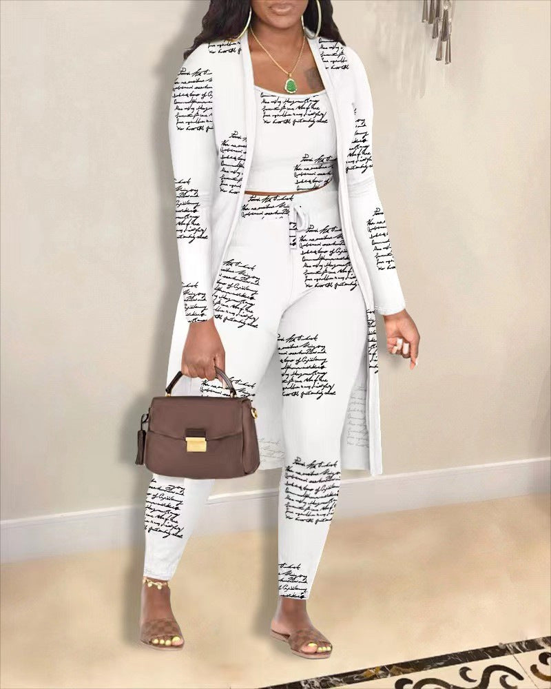 Printed Coat & Trousers Set