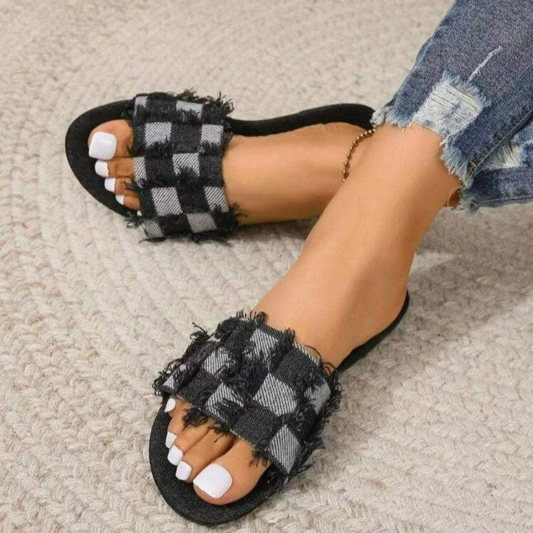 Checkered Sandals