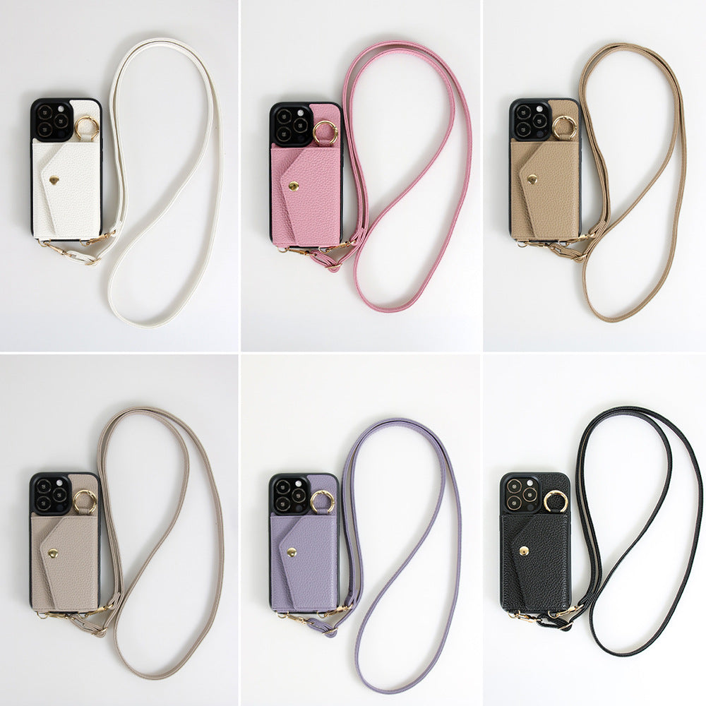 Multi-Card Slot Phone Case with Lanyard Strap