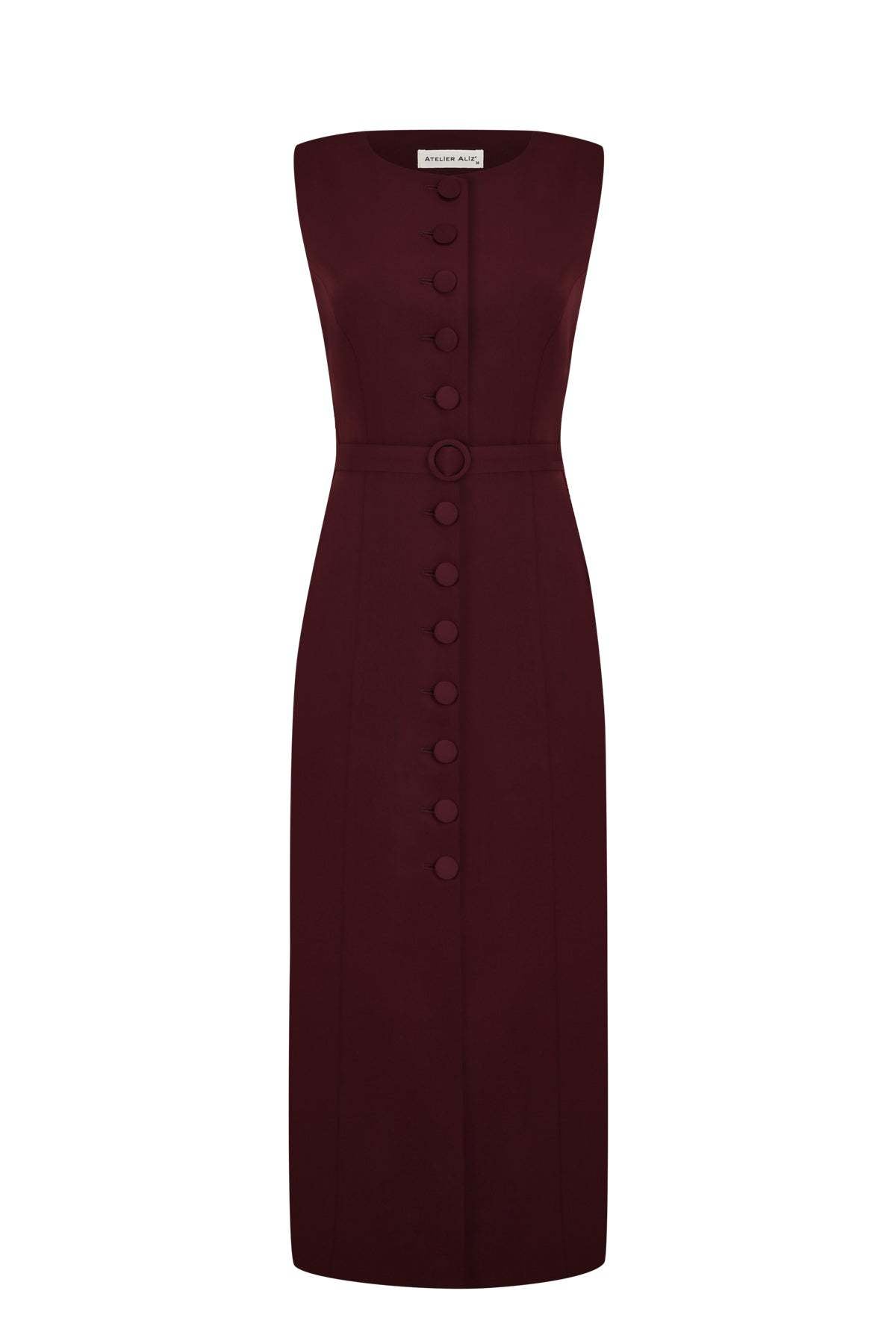 Elegant Belted A-Line Dress
