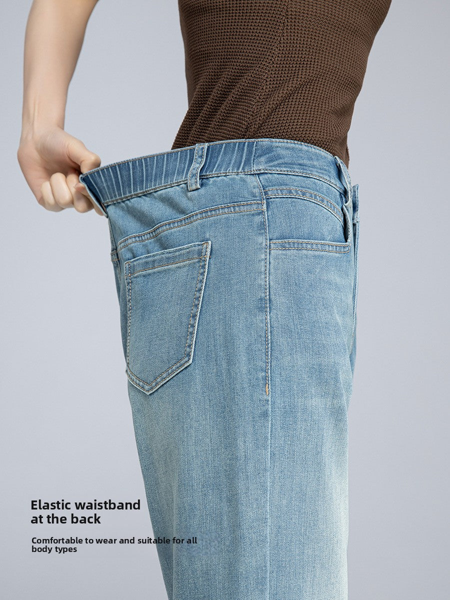 Tencel Hemp Straight Leg Cropped Pants