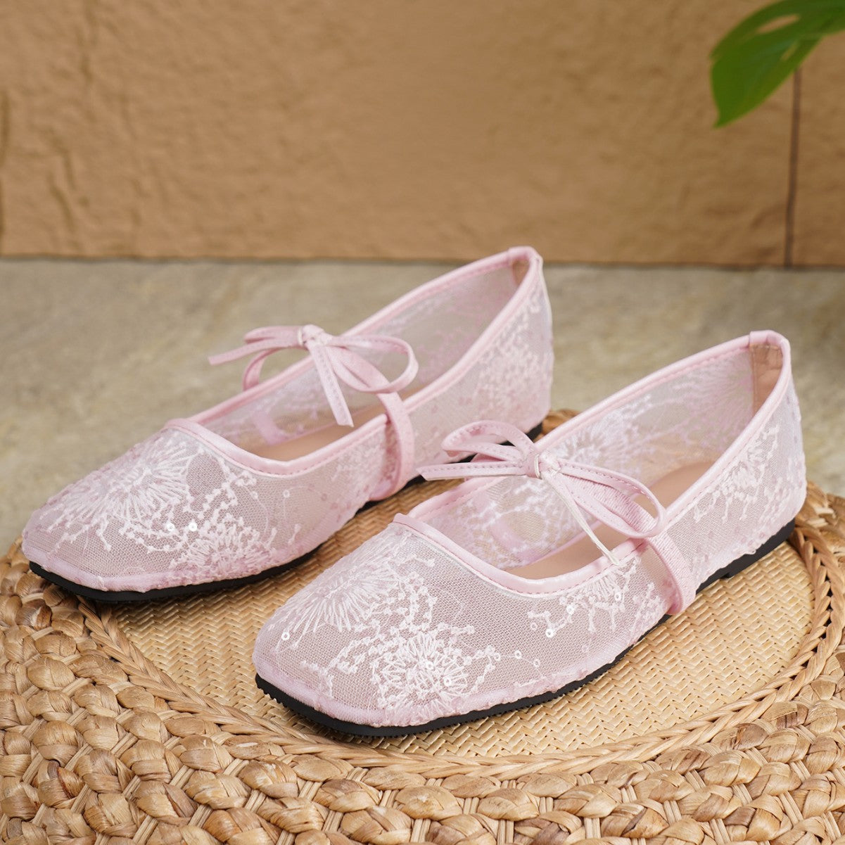 Square-Toe Ballet Flats