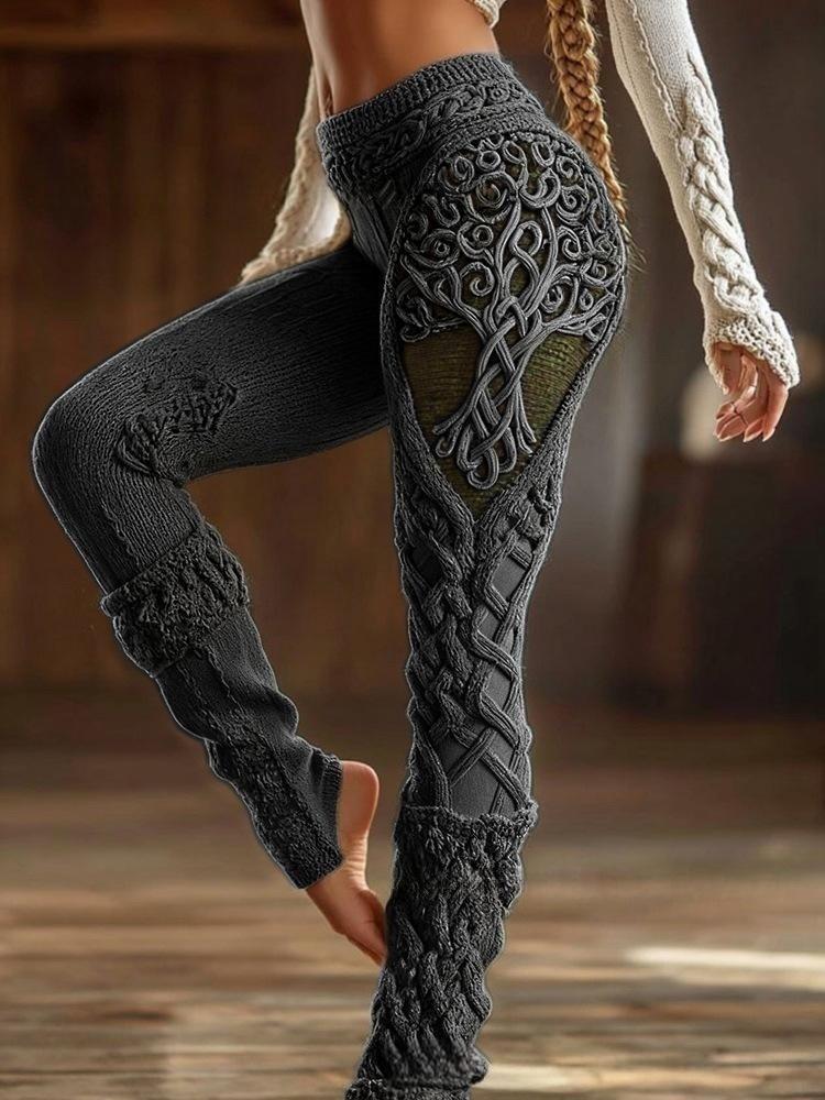 Slim-Fit 3D Print Yoga Leggings