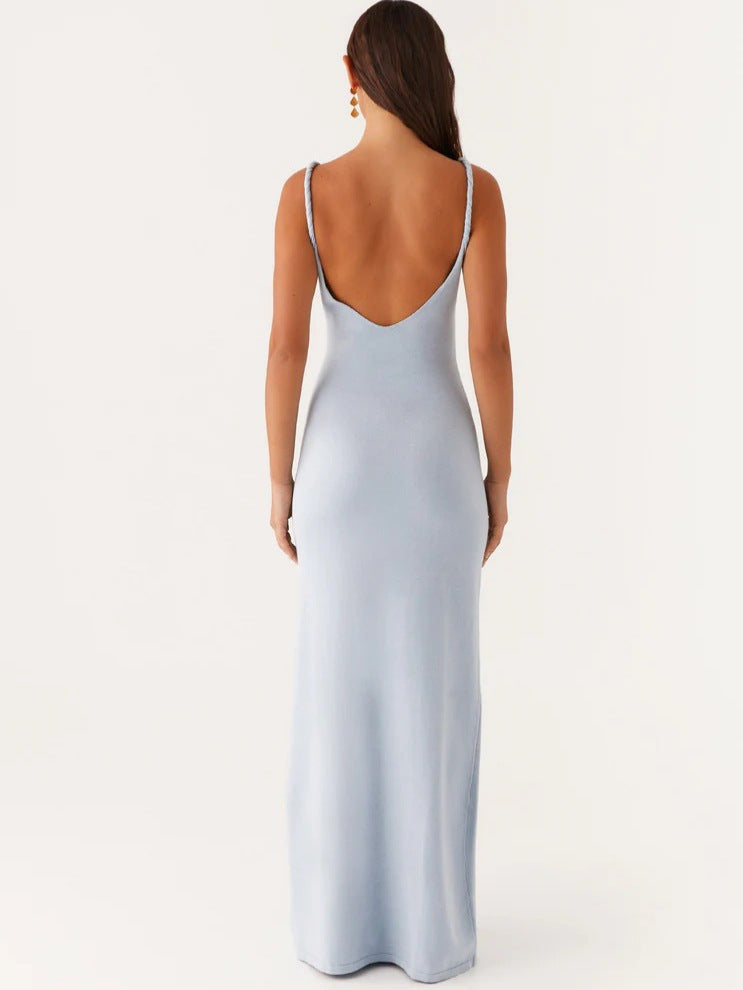 Silk Camisole Mid-Length Dress