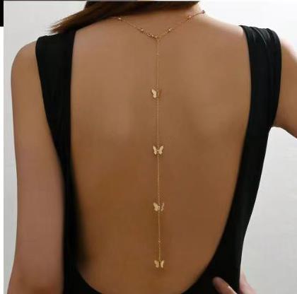 Adjustable Butterfly Bow Pendant Alloy Necklace
