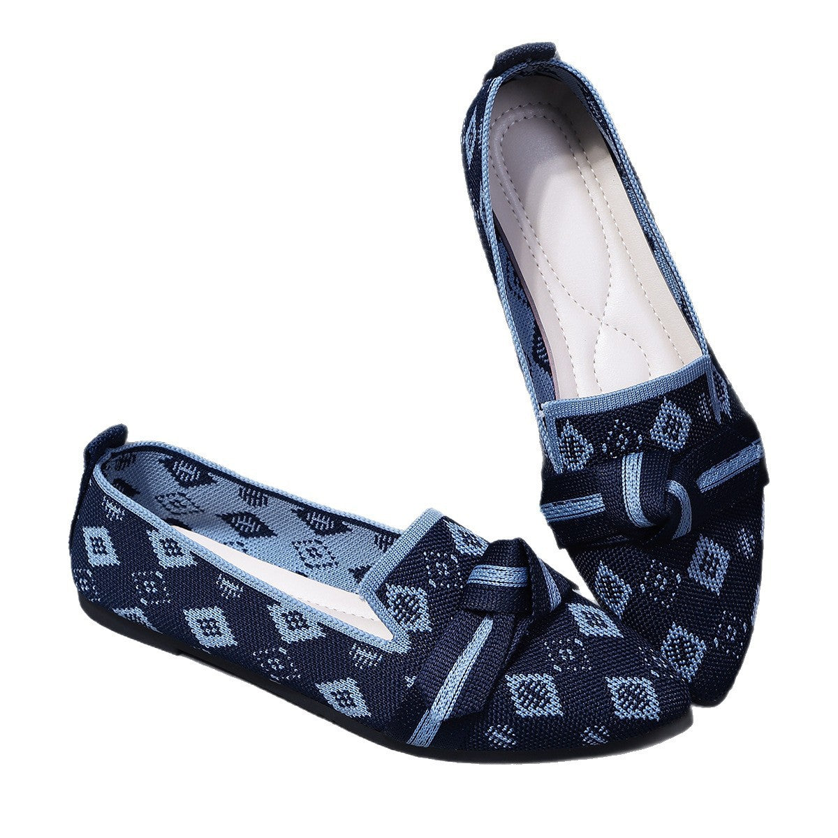 Pointed-Toe Slip-On Flat Shoes
