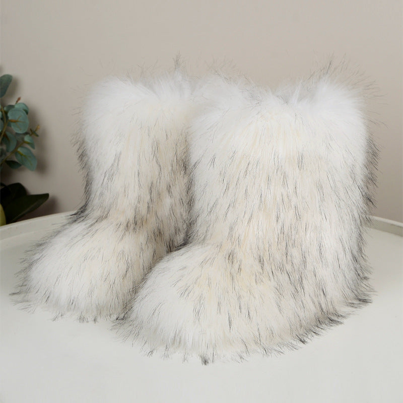 Fur Lined Winter Snow Boots