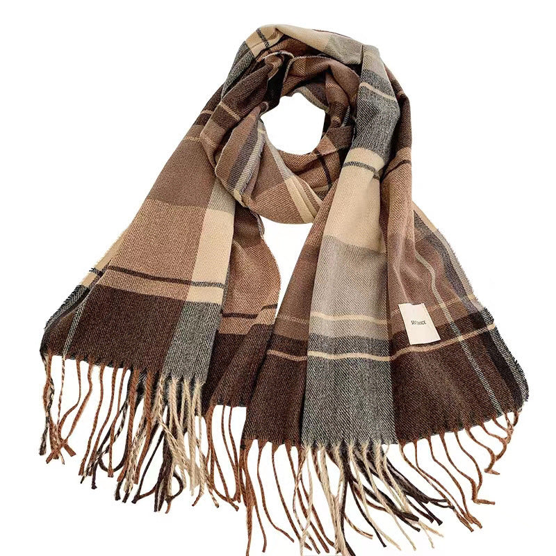 Faux Cashmere Plaid Scarf