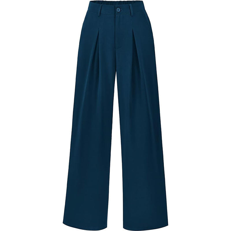 Smocked High-Waist Pants
