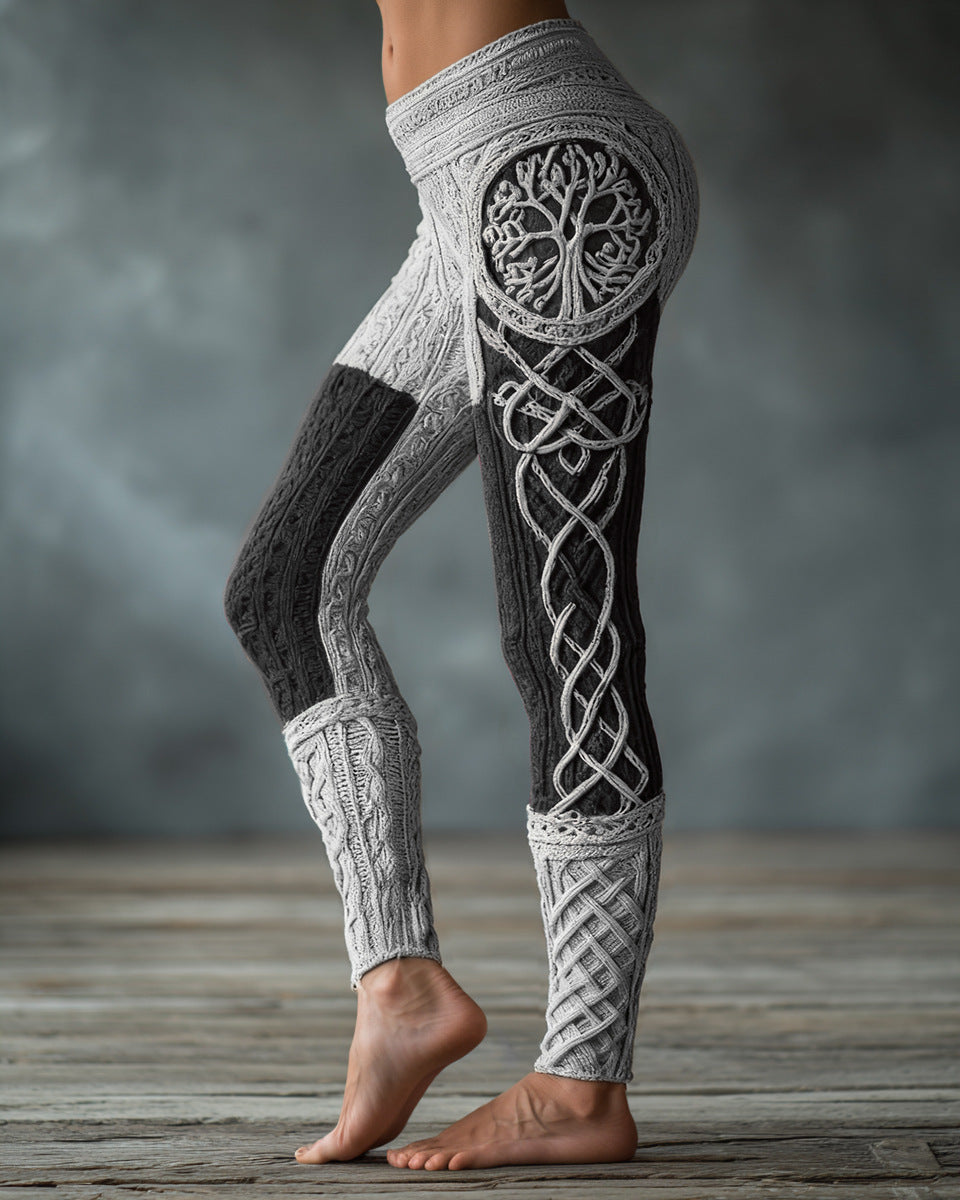 Slim-Fit 3D Print Yoga Leggings