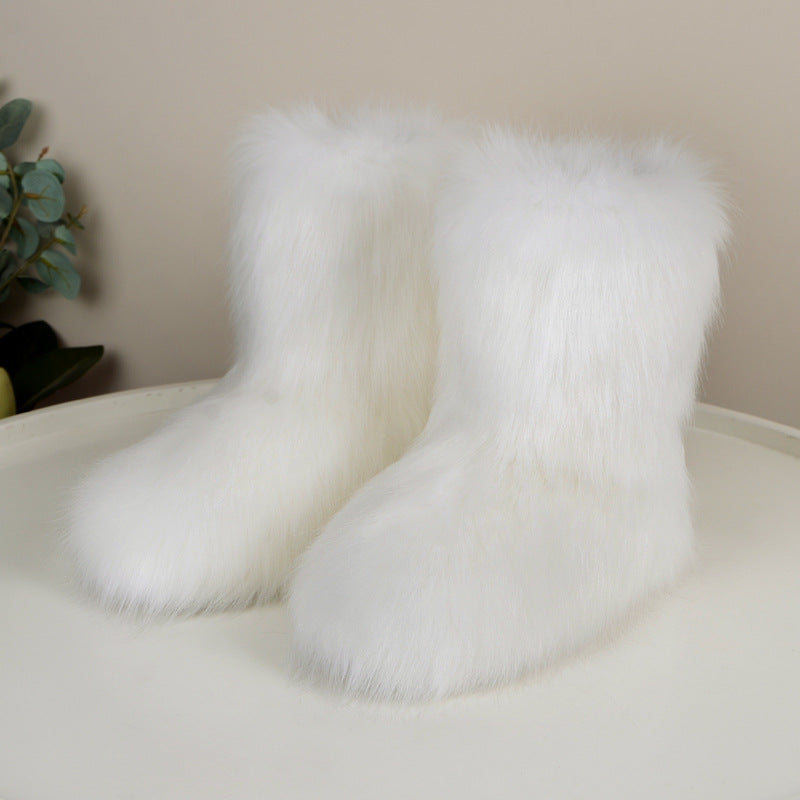 Fur Lined Winter Snow Boots