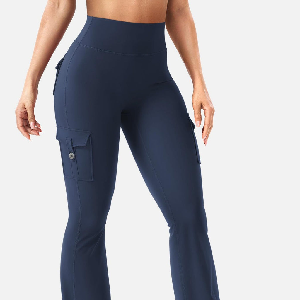Cargo Pocket Flared Yoga Pants