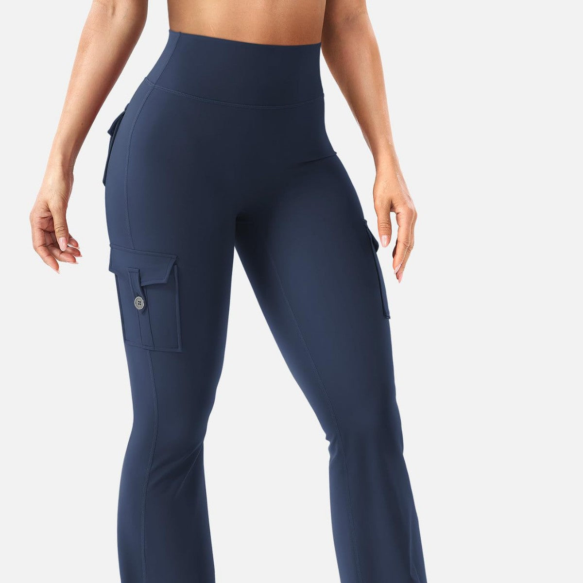 Cargo Pocket Flared Yoga Pants