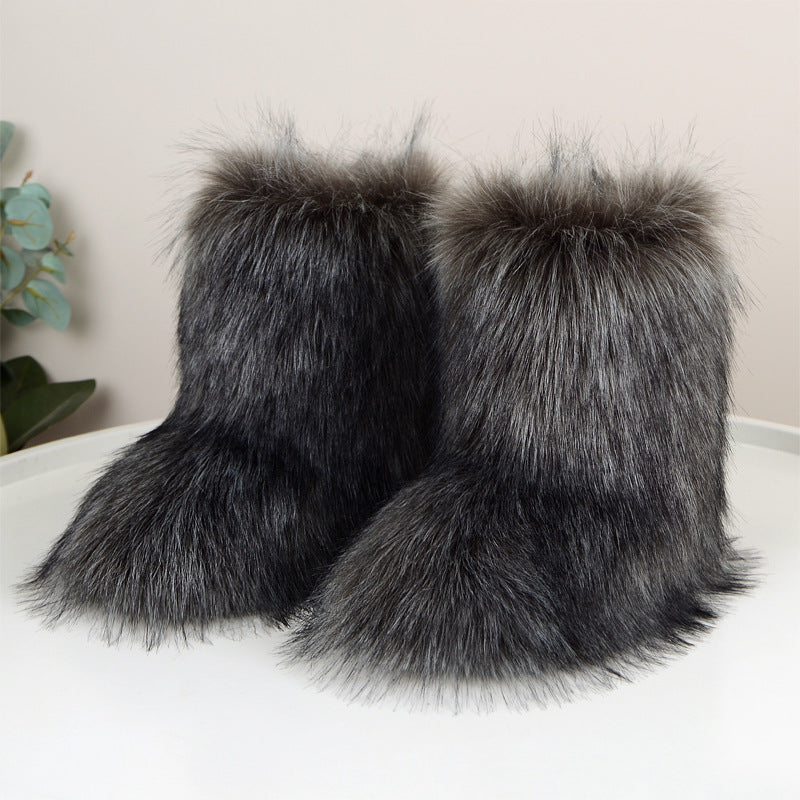 Fur Lined Winter Snow Boots