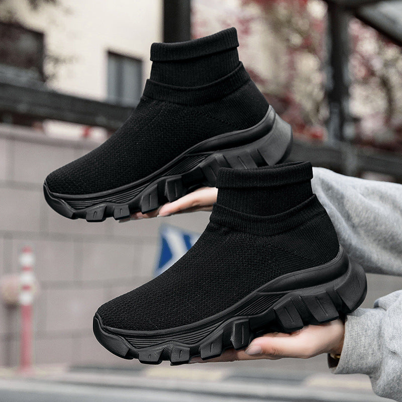 Knitted High Top Casual Sneaker Boots