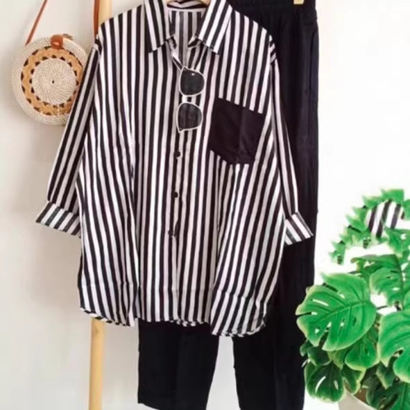 Casual Striped Co-Ord Set