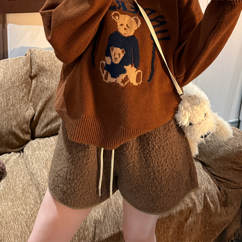 Lambswool High Waisted Shorts