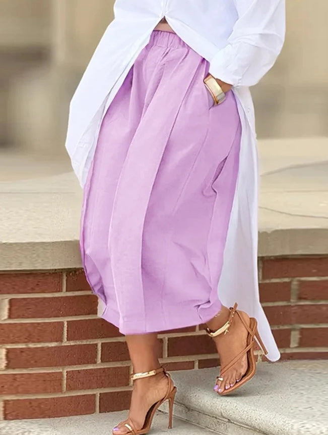 Wide-Leg Cropped Trousers