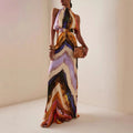 Sleeveless Printed Long Dress