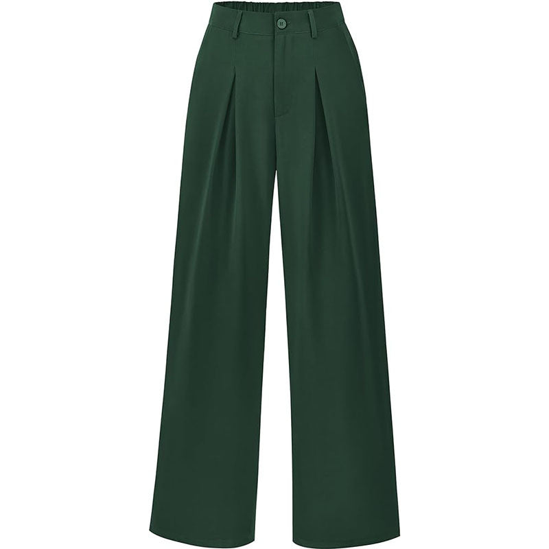Smocked High-Waist Pants
